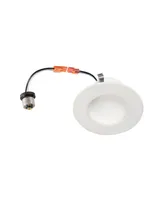 Tesler 4" White Retrofit 10W Led Dome Recessed Downlights 4-Pack