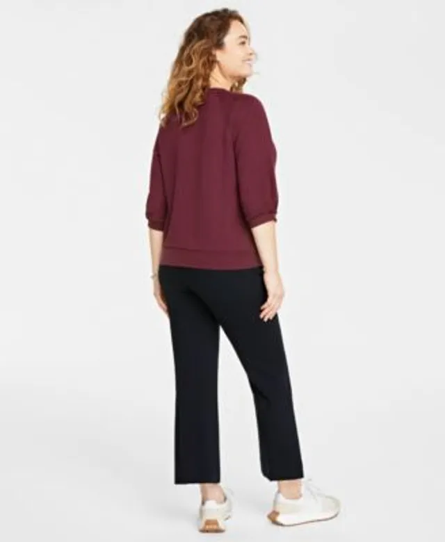 On 34th Women's Ponte Kick-Flare Ankle Pants, Regular and Short Lengths,  Created for Macy's - Macy's