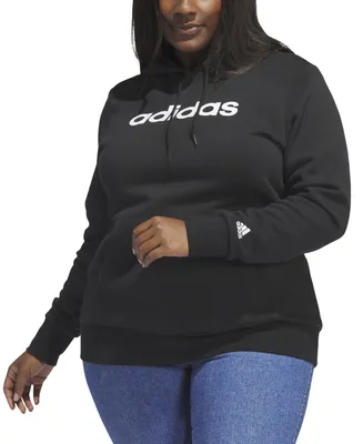 adidas Trendy Plus Pullover Logo-Print Fleece Hoodie