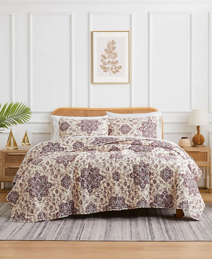 Southshore Fine Linens Persia Oversized 3 Piece Quilt Set, Full/Queen