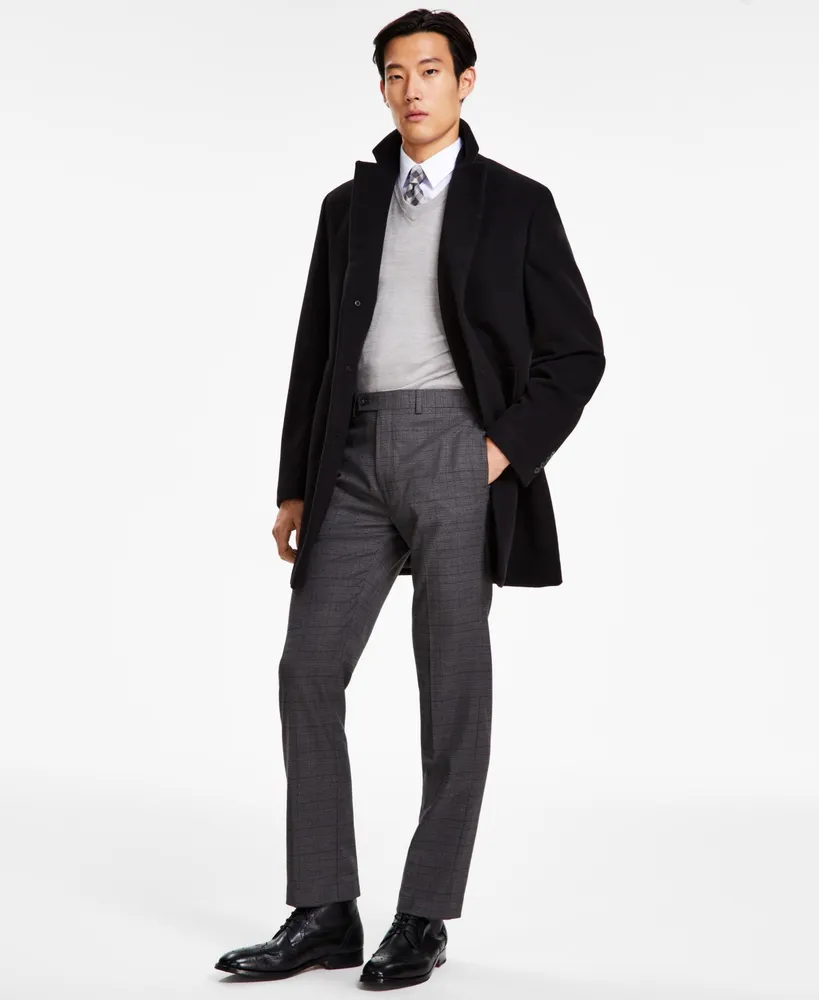 Michael Kors Men's Classic Fit Topcoat Charcoal Gray - Size: Small