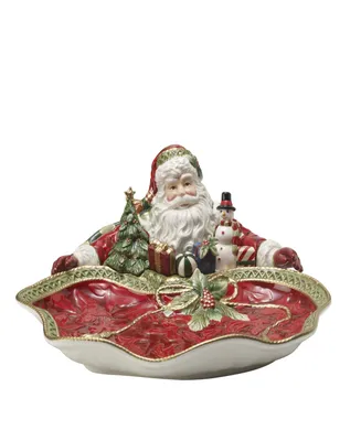 Fitz and Floyd Holiday Home Santa Server, 13.5-in