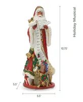 Fitz and Floyd Holiday Home African Santa Musical Figurine, 10.75-in