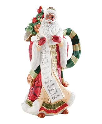 Fitz and Floyd Holiday Home African American Santa Pitcher, 11.75-in