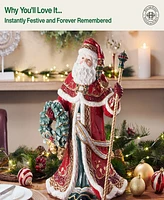 Fitz and Floyd Noel Holiday Grand Santa Figurine, 19.25-in