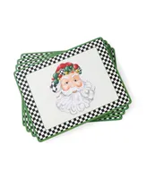 Christmas Tree Black and White Placemat and Coaster Set