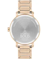 Movado Women's Bold Evolution 2.0 Swiss Quartz Ionic Plated Carnation Gold-Tone Steel Watch 34mm - Rose Gold