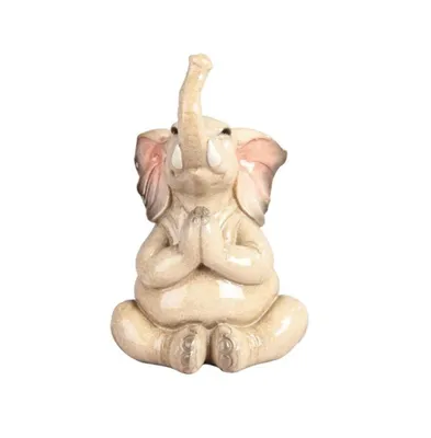 Fc Design 6.75"H Elephant with Yoga Lotus Pose Statue Fantasy Decoration Figurine Home Decor Perfect Gift for House Warming, Holidays and Birthdays