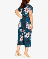 City Chic Women's Blossom Tie Jumpsuit