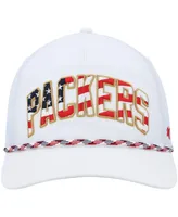 Men's '47 Brand White Green Bay Packers Hitch Stars and Stripes Trucker Adjustable Hat