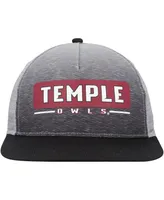 Men's Colosseum Gray Temple Owls Snapback Hat