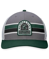 Men's Top of the World Gray, Green Michigan State Spartans Aurora Trucker Adjustable Hat