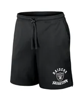 Men's Nfl x Darius Rucker Collection by Fanatics Black Las Vegas Raiders Washed Shorts