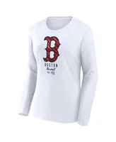 Women's Fanatics White Boston Red Sox Long Sleeve T-shirt