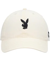 Men's Playboy Cream Micro Dad Adjustable Hat