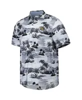 Men's Tommy Bahama Black Wake Forest Demon Deacons Tropical Horizons Button-Up Shirt