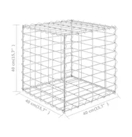 vidaXL Cube Gabion Raised Bed Steel Wire 15.7"x15.7"x15.7"