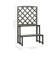 vidaXL Plant Stand with Trellis 27.6"x16.5"x47.2" Solid Firwood