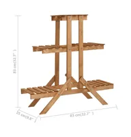 vidaXL Plant Stand 32.7"x9.8"x32.7" Firwood