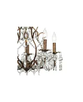 Vienna Full Spectrum Jolie Bronze Small Chandelier Lighting 19 1/2" Wide French Country Crystal Beaded 5-Light Fixture for Dining Room House Foyer Ent