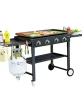 Sugift 60000BTU 4 Burner Foldable Outdoor Propane Gas Grill in Black