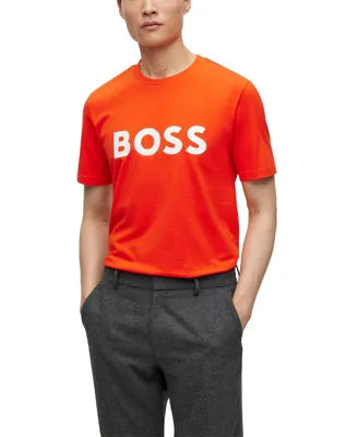 Boss by Hugo Men's Rubber-Print Logo T-shirt