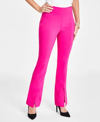 I.n.c. International Concepts Petite Tummy Control Flare Pants, Created for Macy's