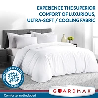 Guardmax Waterproof White Zippered Duvet Cover - Queen