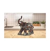 Fc Design 6"H Decorative Wood Like Thai Elephant Statue Feng Shui Decoration Religious Figurine Home Decor Perfect Gift for House Warming, Holidays an
