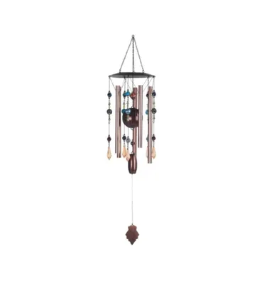 31" Long Bronze Chandelier Contemporary Wind Chime with Copper