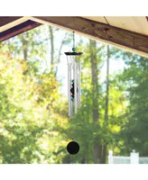24" Long Wooden Top Geode Beads Wind Chime