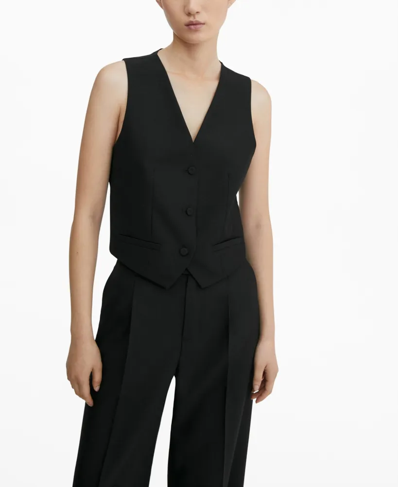 Wool-Blend Suiting Vest