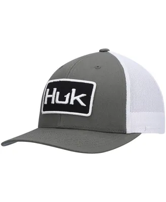 Men's Huk Olive Solid Trucker Snapback Hat