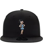 Men's New Era Black The Flintstones Betty 9FIFTY Snapback Adjustable Hat