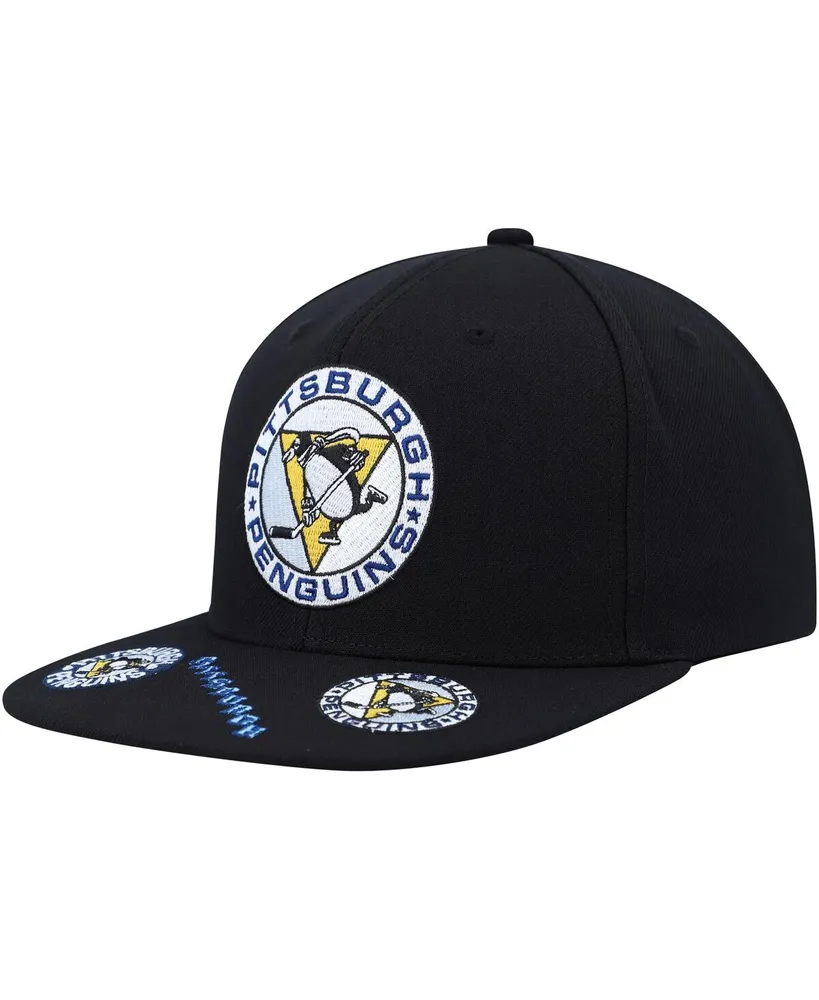 Men's Mitchell & Ness Black Pittsburgh Penguins Vintage-Like Hat Trick Snapback Hat