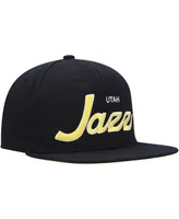 Men's Mitchell & Ness Black Utah Jazz Hardwood Classics Script 2.0 Snapback Hat