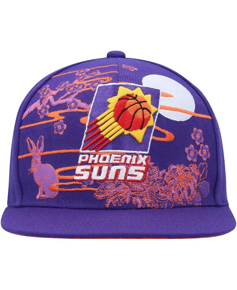 Men's Mitchell & Ness Purple Phoenix Suns Hardwood Classics Asian Heritage Scenic Snapback Hat