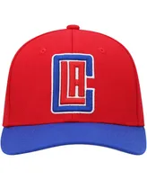 Men's Mitchell & Ness Red, Royal La Clippers Mvp Team Two-Tone 2.0 Stretch-Snapback Hat
