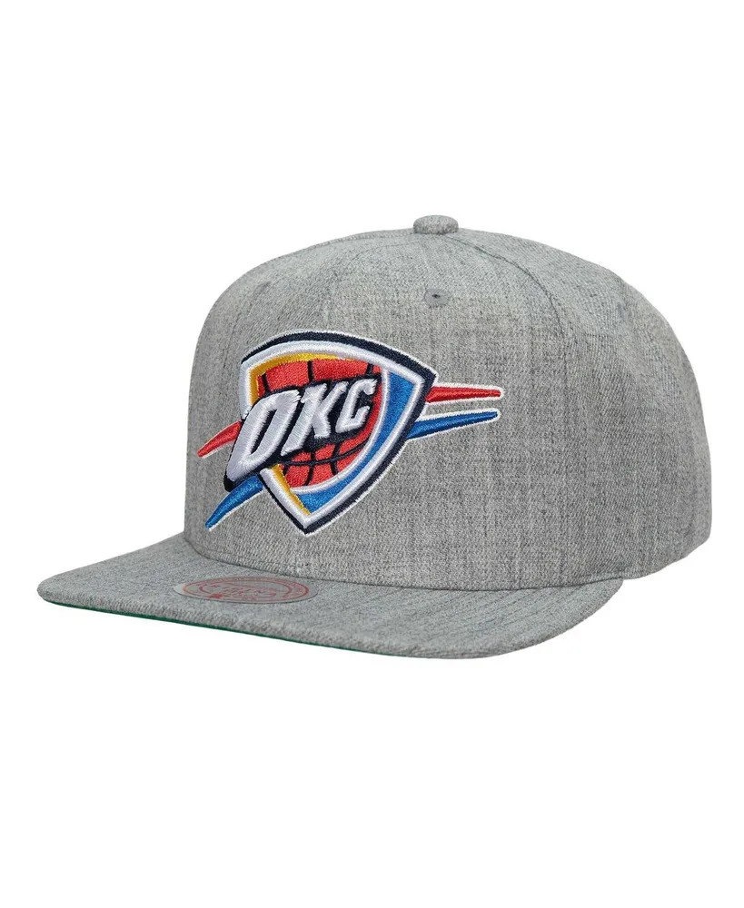 Men's Mitchell & Ness Heather Gray Oklahoma City Thunder Hardwood Classics 2.0 Snapback Hat