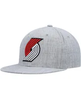 Men's Mitchell & Ness Heather Gray Portland Trail Blazers Hardwood Classics 2.0 Snapback Hat