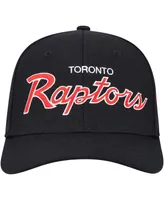 Men's Mitchell & Ness Black Toronto Raptors Mvp Team Script 2.0 Stretch Snapback Hat