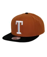 Men's Mitchell & Ness Burnt Orange, Black Texas Longhorns 2-Tone 2.0 Snapback Hat