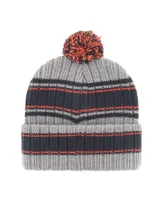 Men's '47 Brand Gray Auburn Tigers Rexford Cuffed Knit Hat with Pom