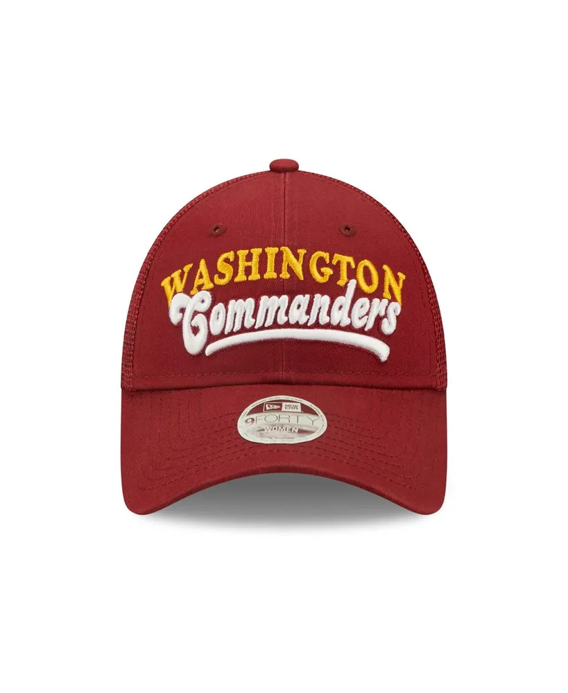 Women's New Era Burgundy Washington Commanders Team Trucker 9FORTY Snapback Hat