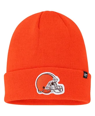 Men's '47 Brand Orange Cleveland Browns Primary Cuffed Knit Hat