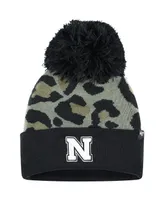 Women's '47 Brand Hunter Green Nebraska Huskers Bagheera Cuffed Knit Hat with Pom