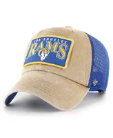 Men's '47 Brand Khaki Los Angeles Rams Dial Trucker Clean Up Adjustable Hat