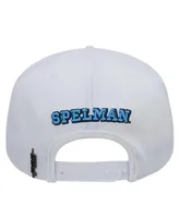 Men's Pro Standard White Spelman College Jaguars Primary Logo Evergreen Wool Snapback Hat