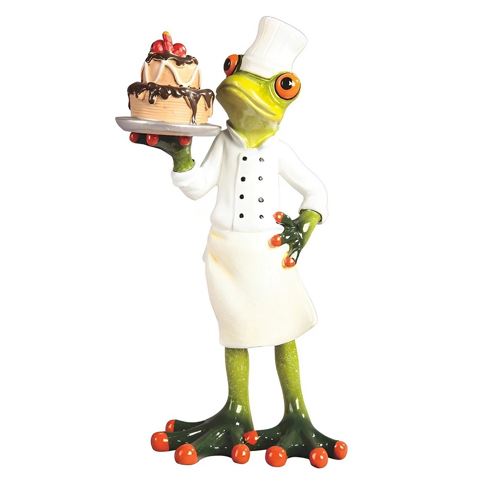 Fc Design 7.5"H Frog the Chef with Cake Statue Fantasy Decoration Figurine Home Decor Perfect Gift for House Warming, Holidays and Birthdays