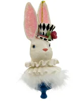 Kurt Adler 6.5" Resin Hollywood Hats Rabbit Ornament